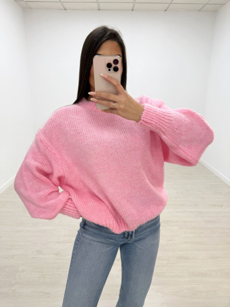 JERSEY LANA BASIC-OVER ROSA